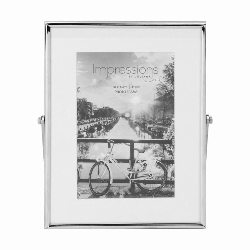 A silver and white photo frame from EFG Housewares